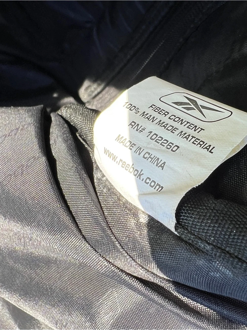 CLEAN Vintage Reebok Black Duffle Bag Carry Luggage Sports